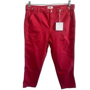 NWT PISTOLA Cropped Ankle Stretch Pants 33 Hibiscus Color